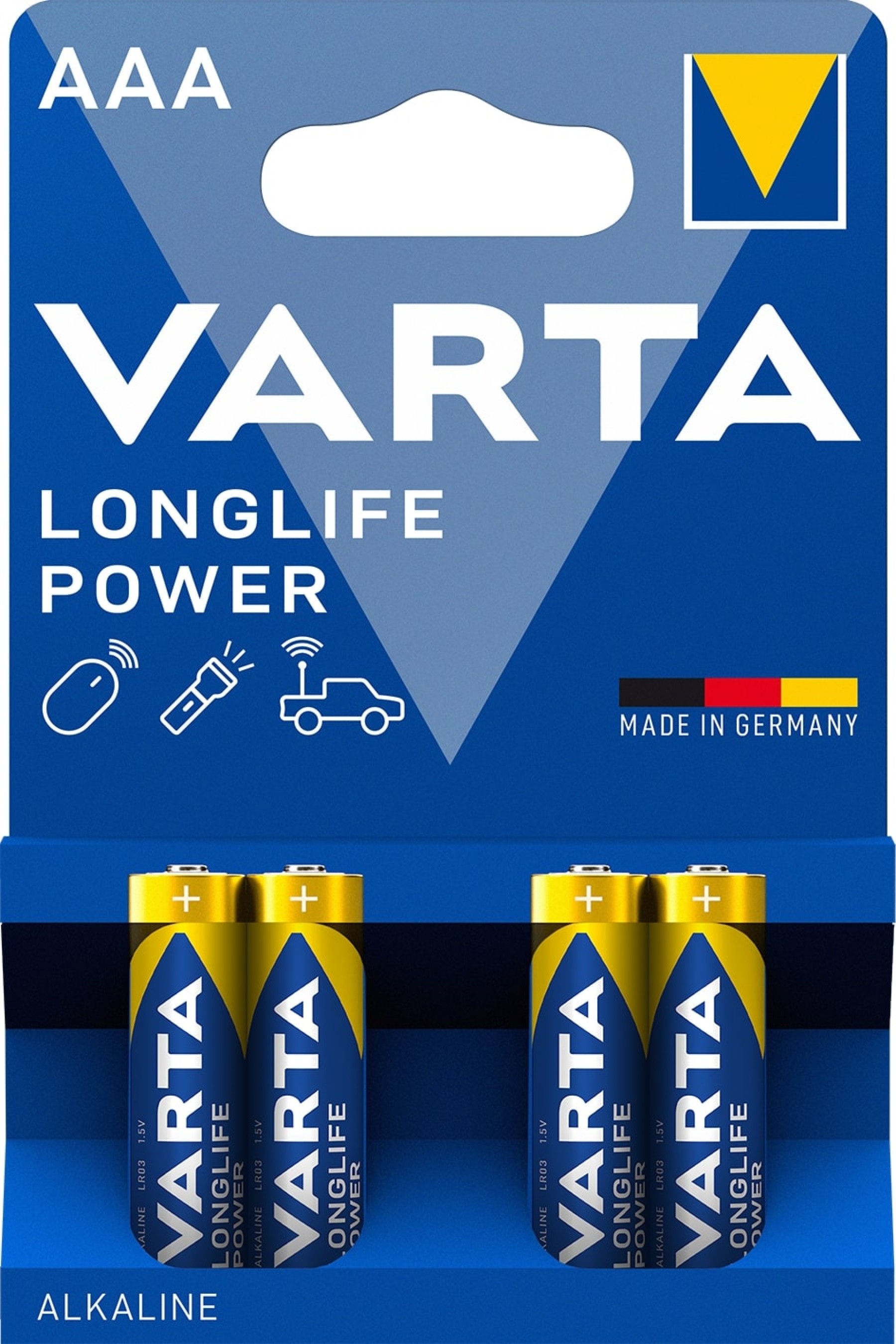 VARTA Longlife Power AAA Batteries Pack of 4